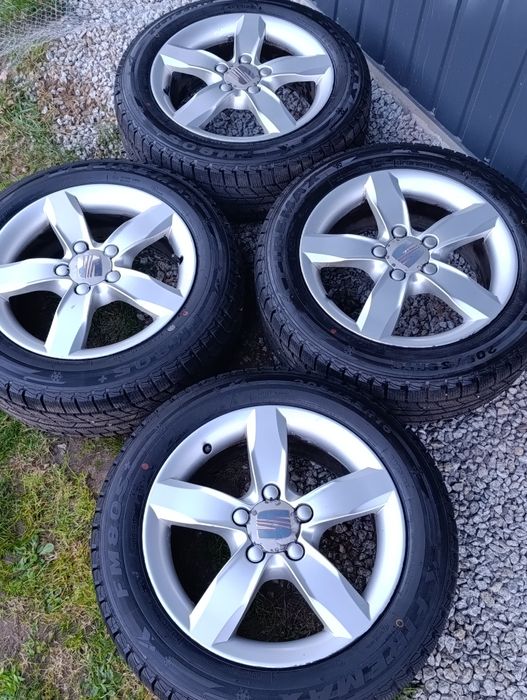 Alufelgi 5x112 opony zimowe z 24r 205/55/R16 Seat Vw Skoda Audi