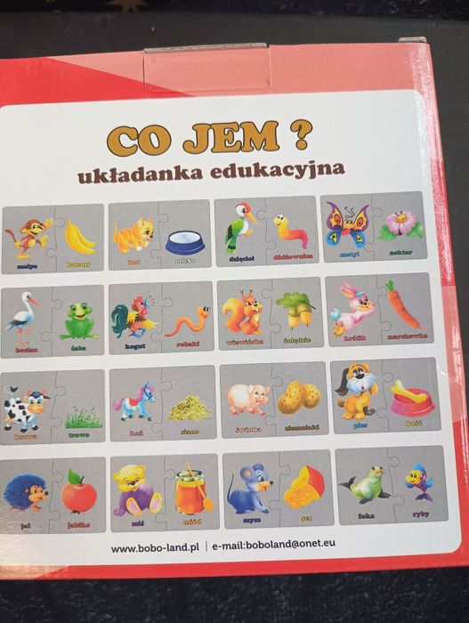 Gra logiczna puzzle  Co jem