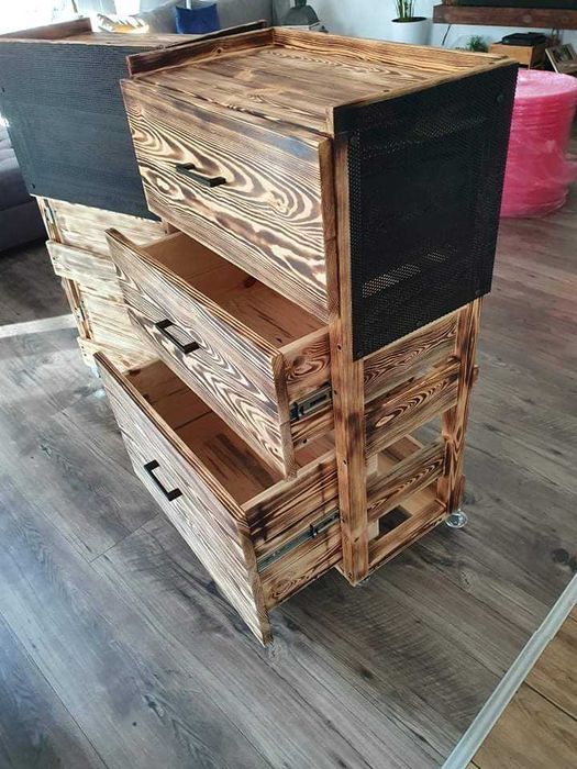 Wózek fryzjerski, barberski, pomocnik drewniany, na wymiar