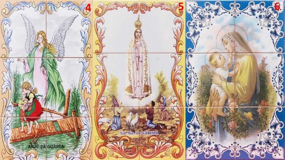 Painéis Azulejos IMAGEM Anjo da Guarda Sagrada Família Sra. Conceição