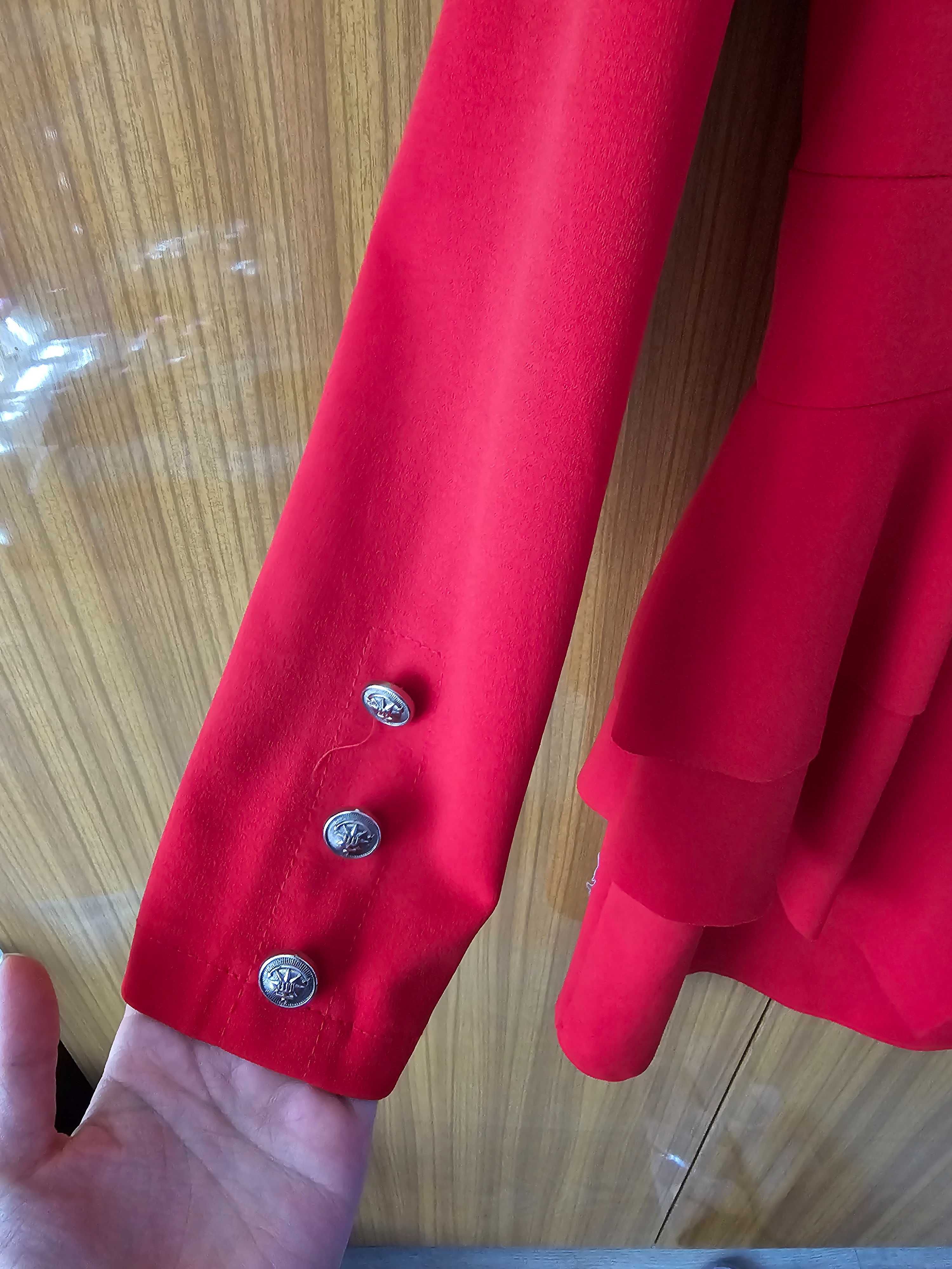 Czerwona sukienka guziki M/38