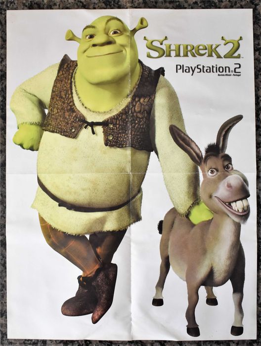 Shrek 2 / Death by Degrees - Poster antigo jogos PlayStation 2 (PS2)