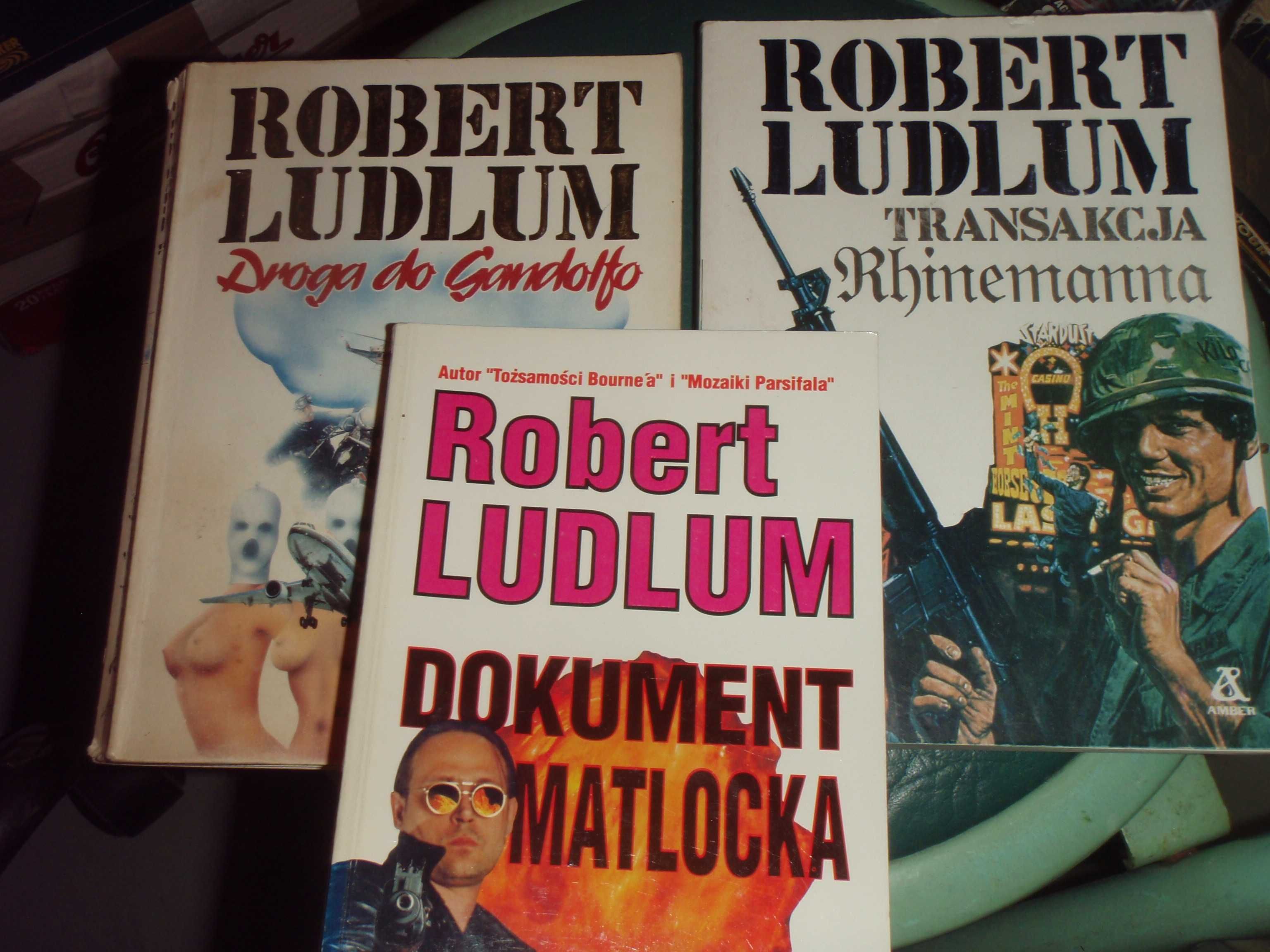Robert Ludlum 5 książek: Tożsamość Bourne'a Manuskrypt Chancellora + 3
