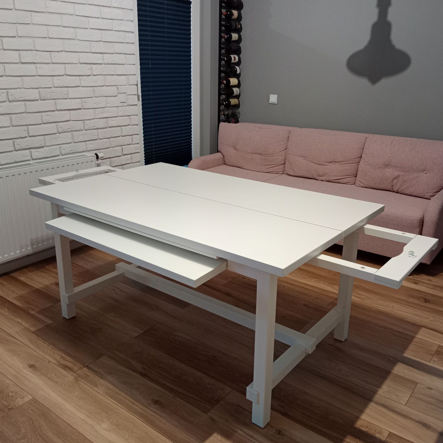 Stół rozkładany z 6 krzesłami (biały komplet NORDVIKEN, IKEA)