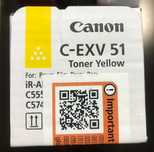 Тонер СANON C- EXV 51 жовтий. Е блакитний, чорний та червоний