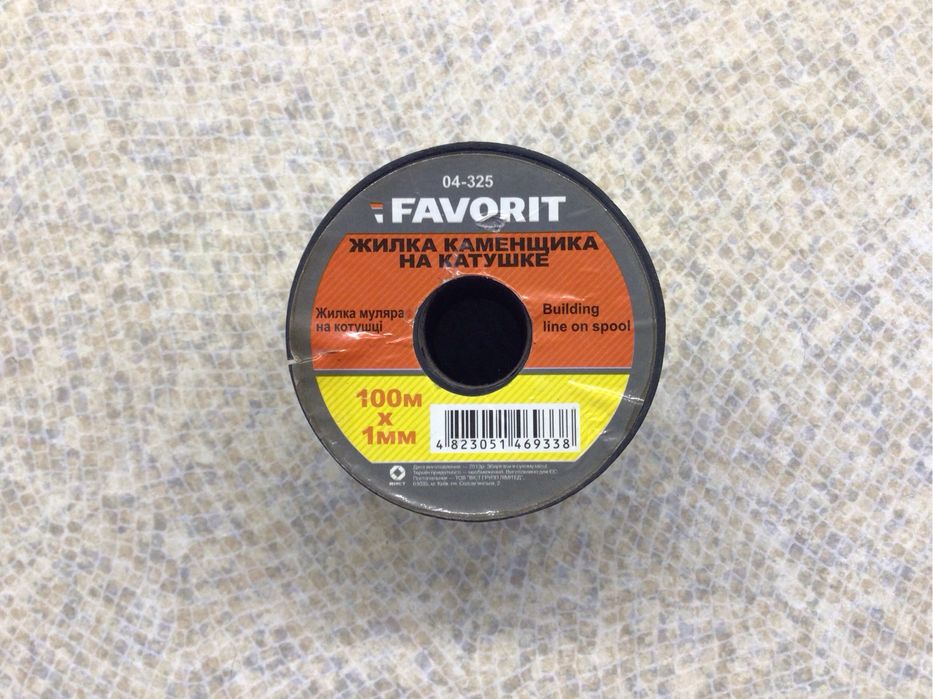 Жилка каменщика на катушке Favorit 100 м х 1 мм.