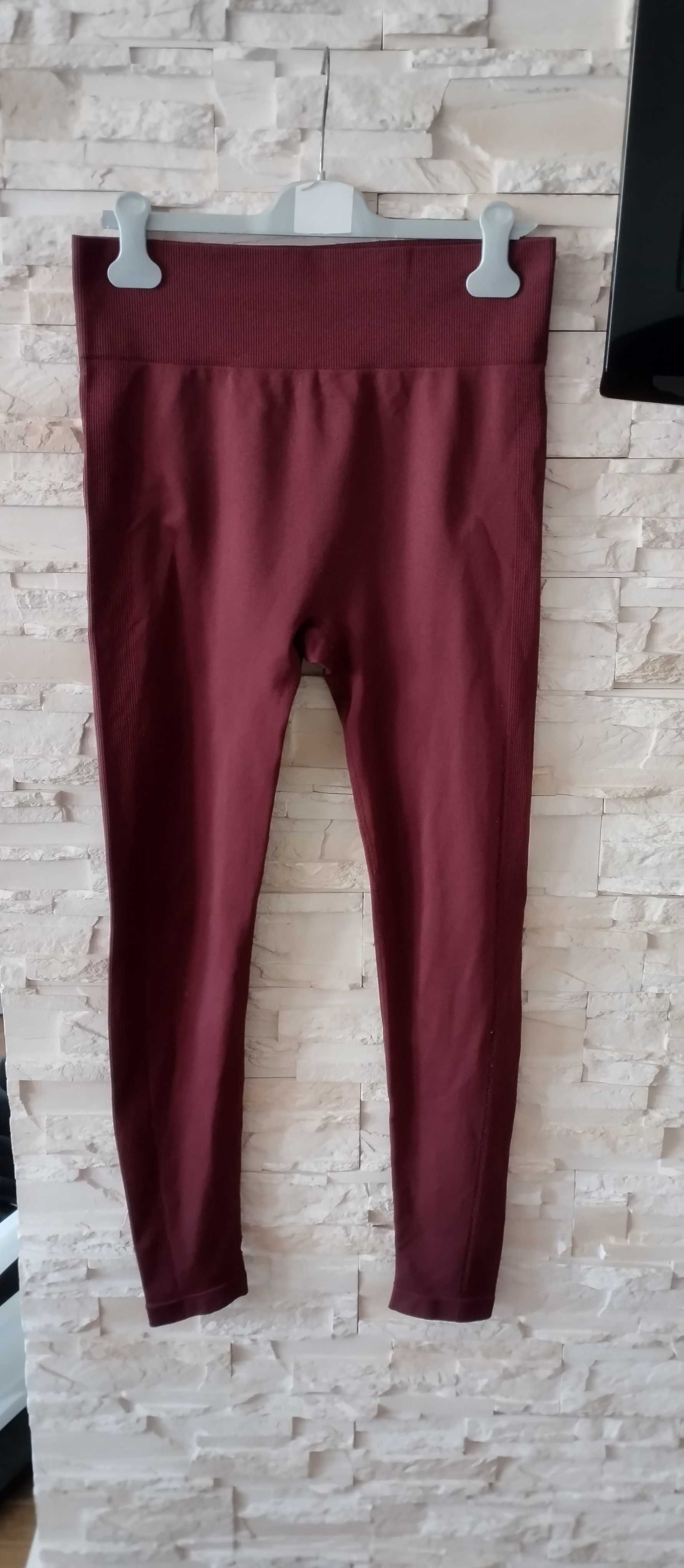 Legginsy sportowe damskie burgundowe XL/42 Workout