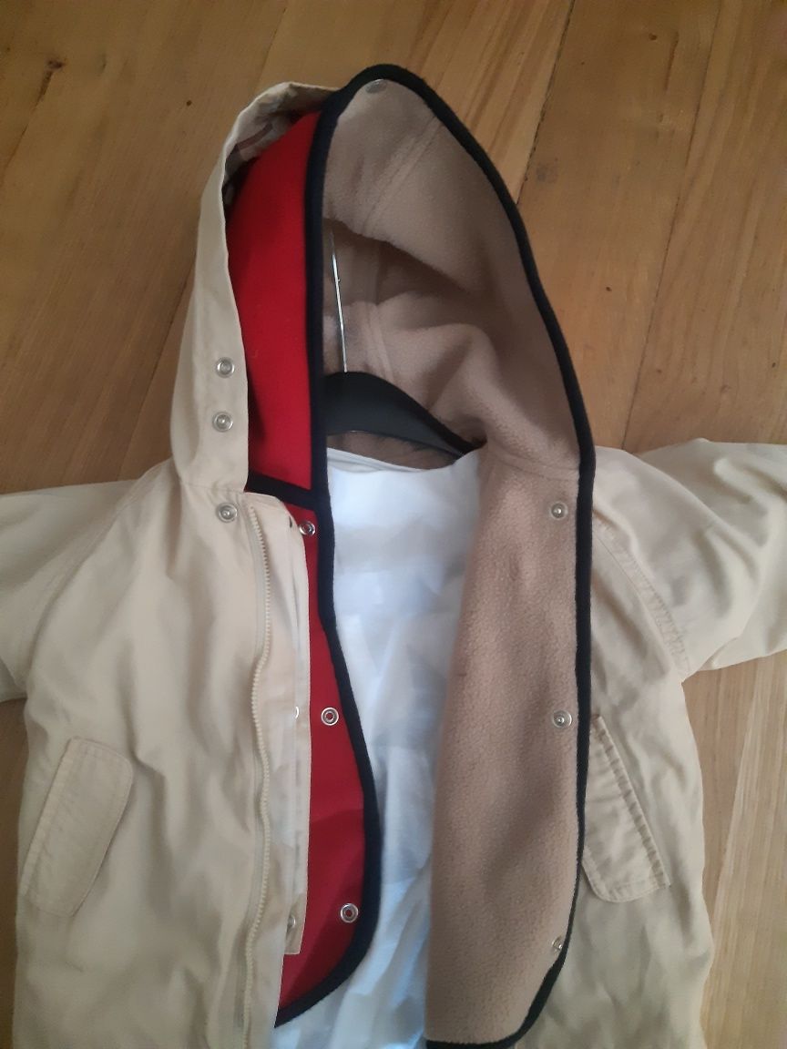 Mega kurteczka/płaszczyk 3 w 1 styl Burberry r 12m/74 - 80 cm