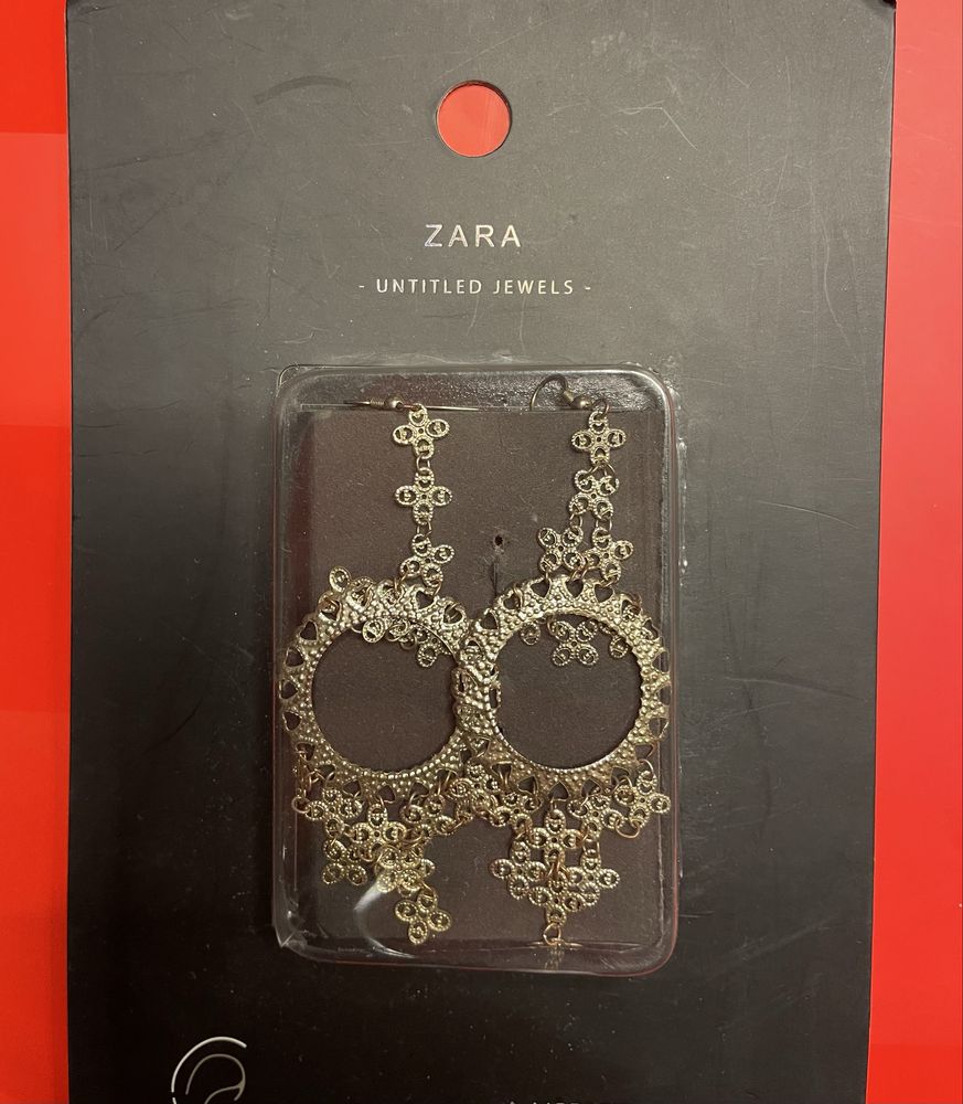 Kolczyki Zara ażurowe wiszące złote