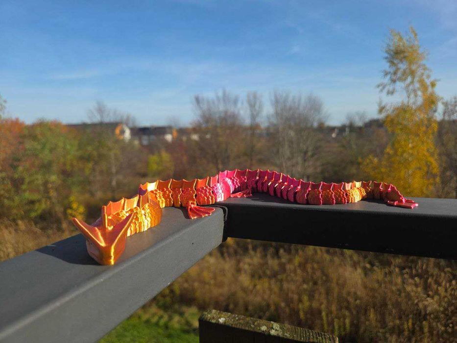 Smok drukowany 3D | Ruchoma figurka | Dekoracja