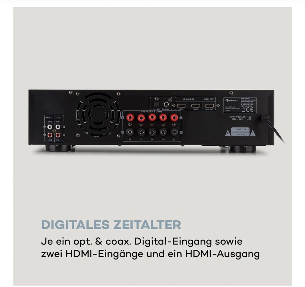 Усилитель объемного звучания 5.1 Auna AMP-H260 BT Германия