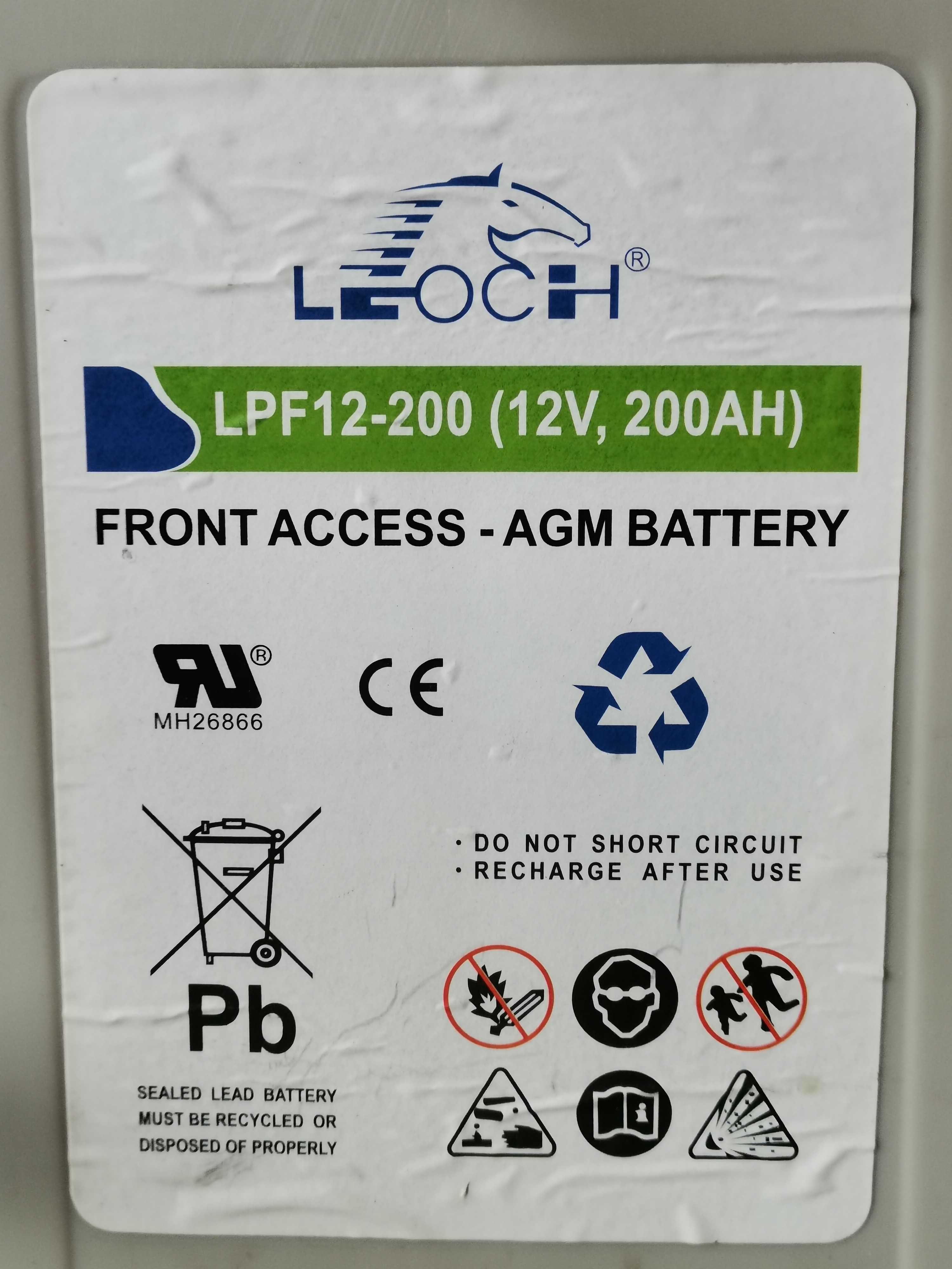 Akumulator 12V 200AH AGM LEOCH LPF12-200