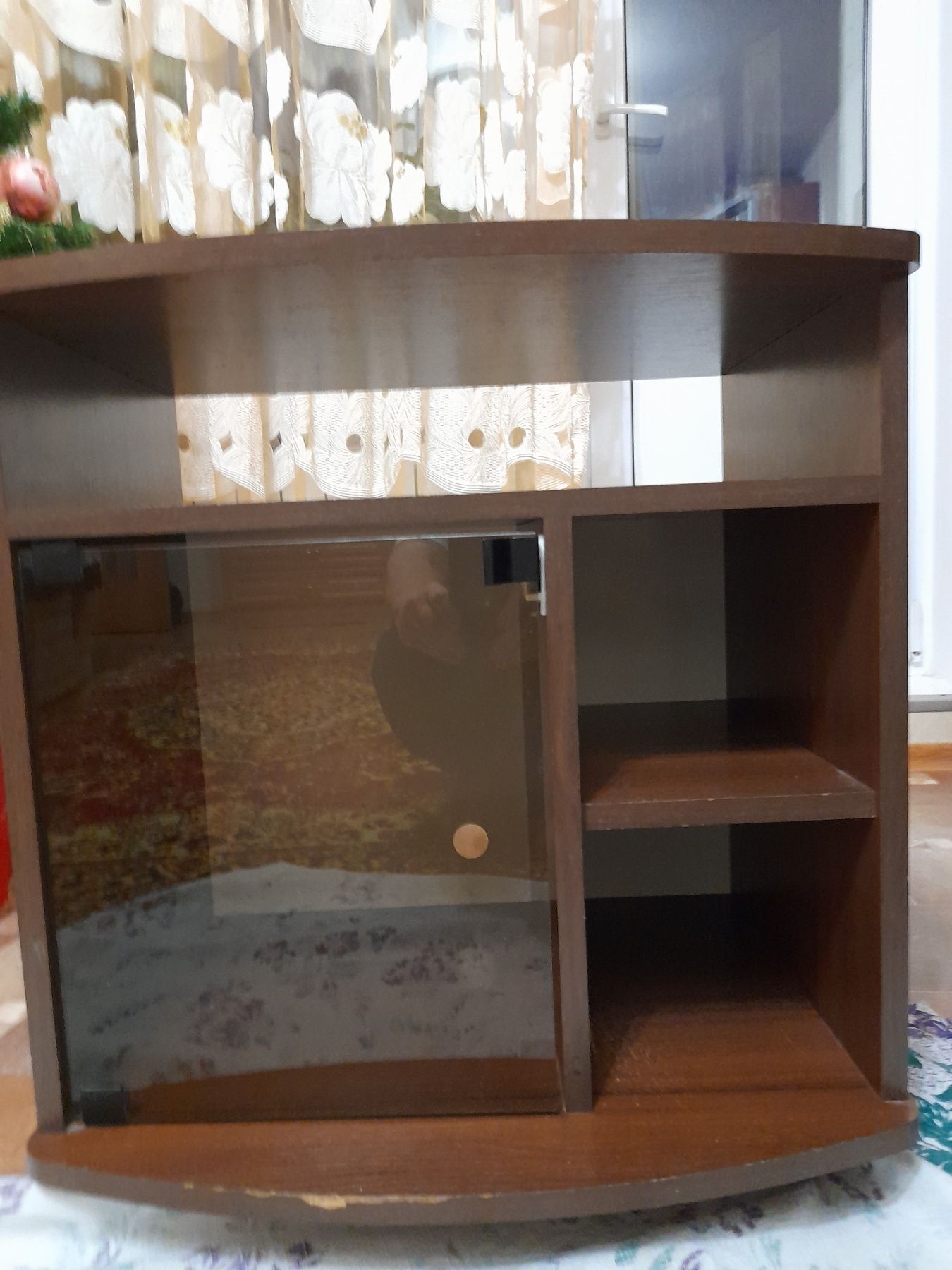Тумбочка під телевізор тумба склянна