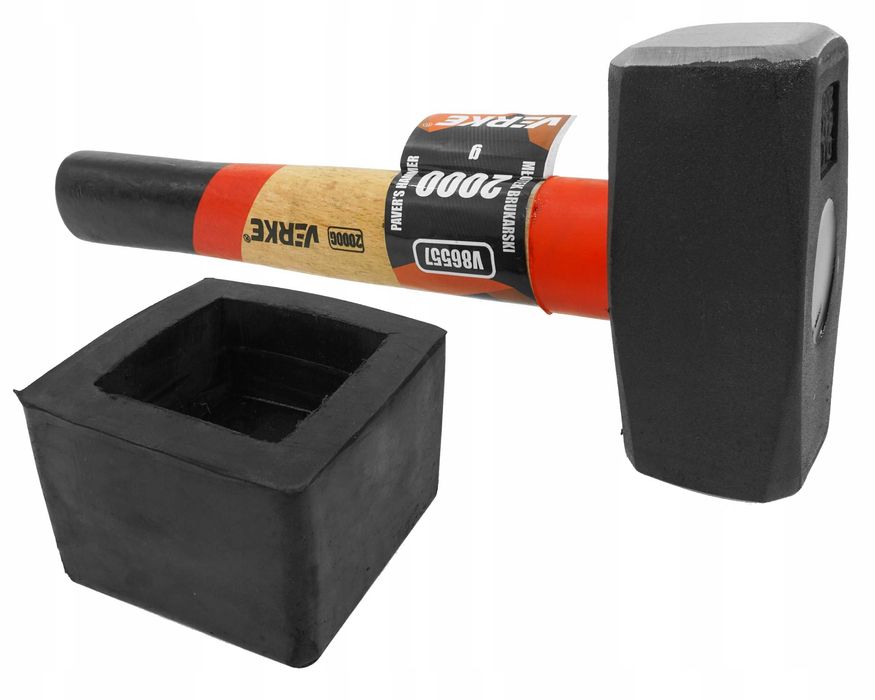 Młotek brukarski z nakładką gumową do kostki brukowej GUMĄ  2000g