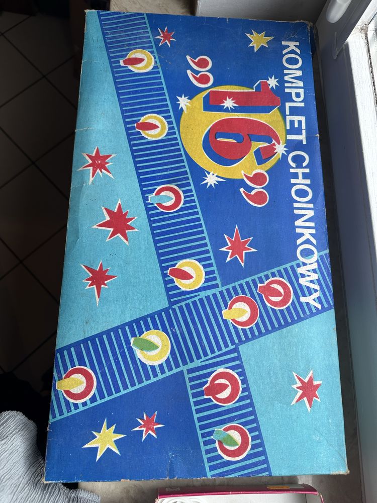komplet choinkowy delam prl vintage lampki