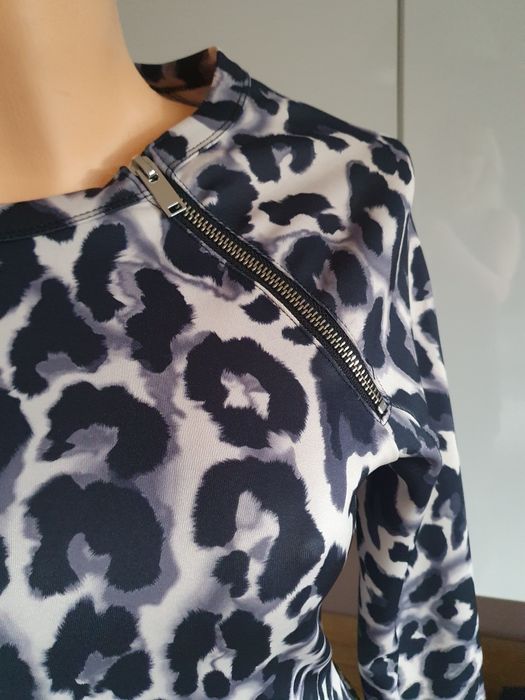 Sukienka,długi rękaw, panterka,Zara