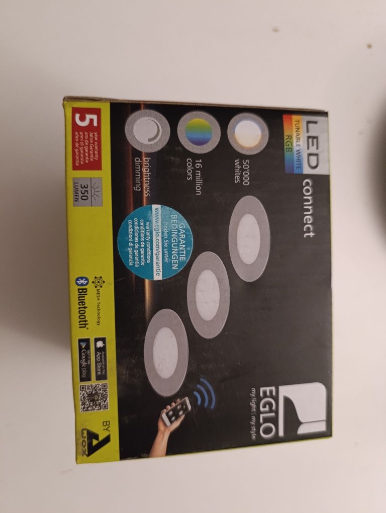 Oprawa LED do zabudowy 3 sztuki Bluetooth connect