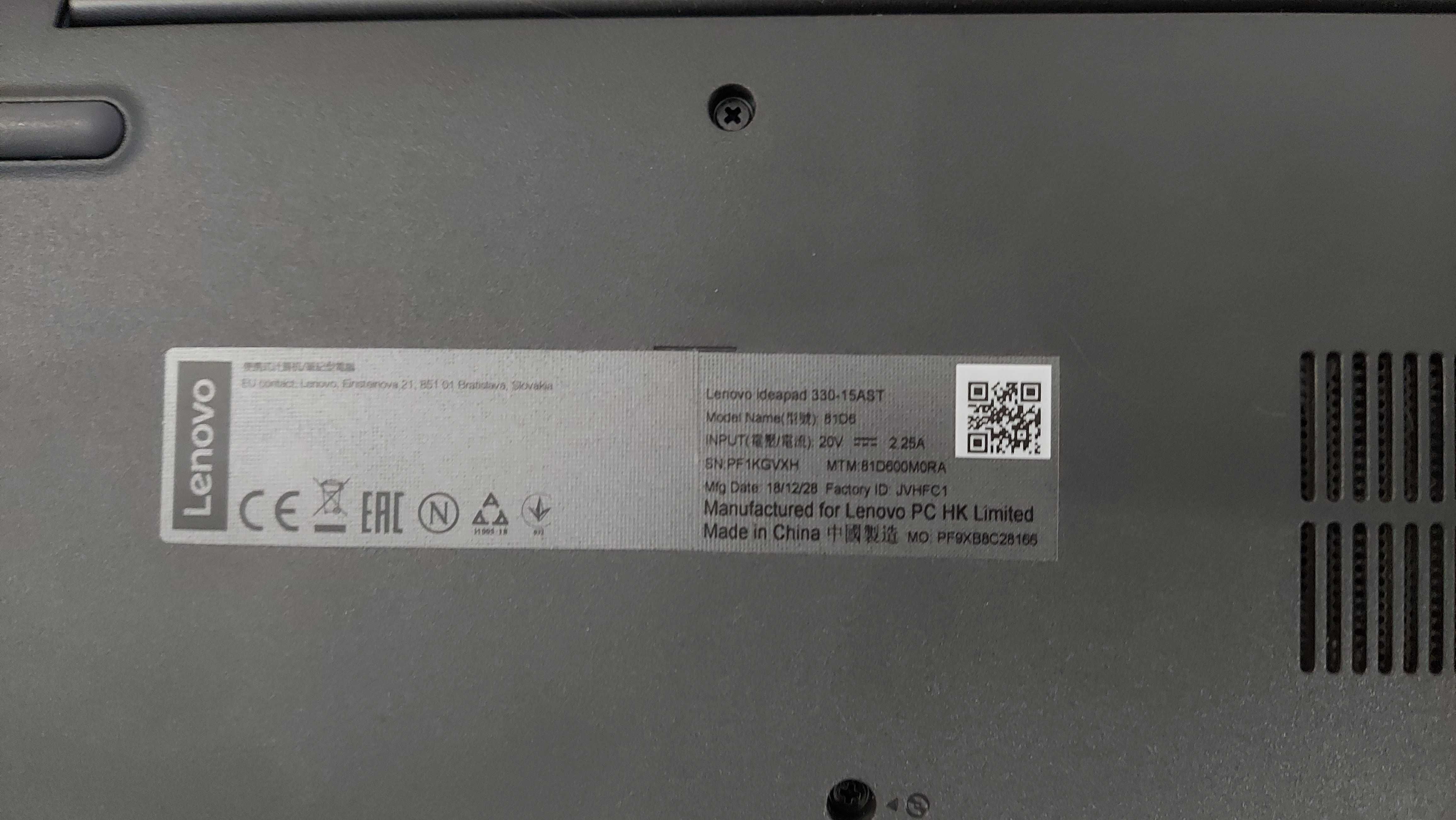 Lenovo IdeaPad 330-15AST