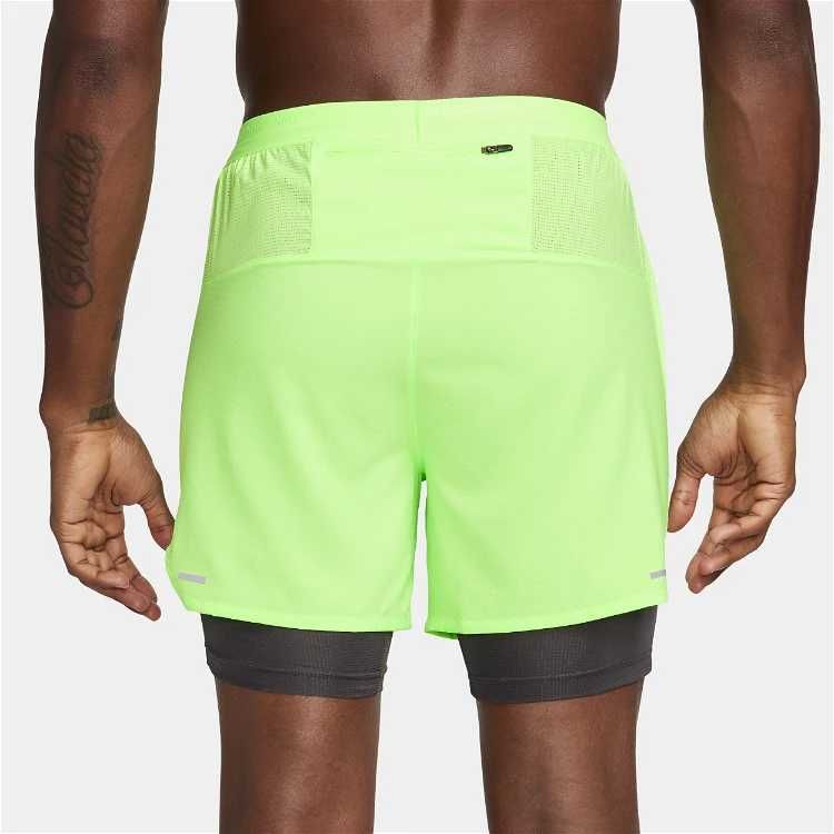 Nike | Men's Stride Dri-FIT 5" Hybrid Running Shorts - Lime Blast