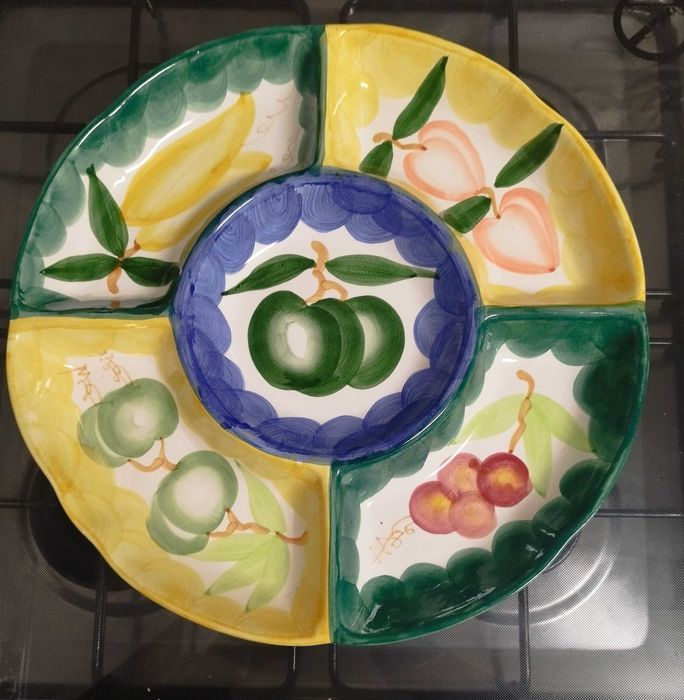 Prato de Cerâmica com 5 divisórias