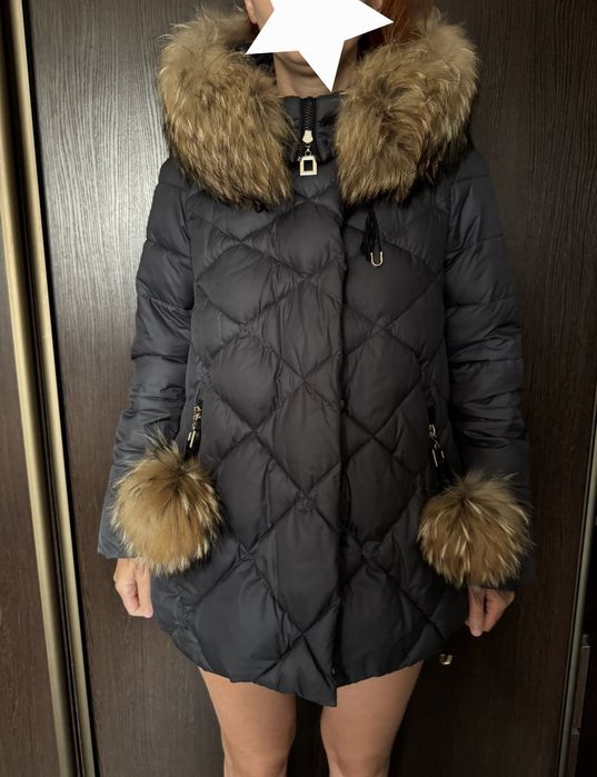 Жіночий пуховик CHANEVIA колір графіті розмір 38