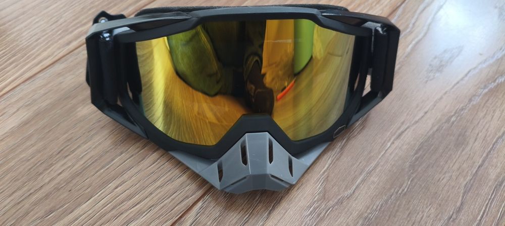 NOWY Kask cross okulary gogle na rower hulajnogę Uchoose rozmiar M