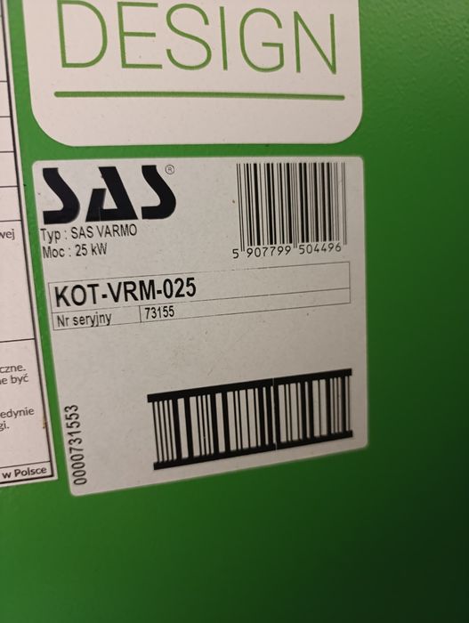 SAS VARMO 25KW kocioł zasypowy