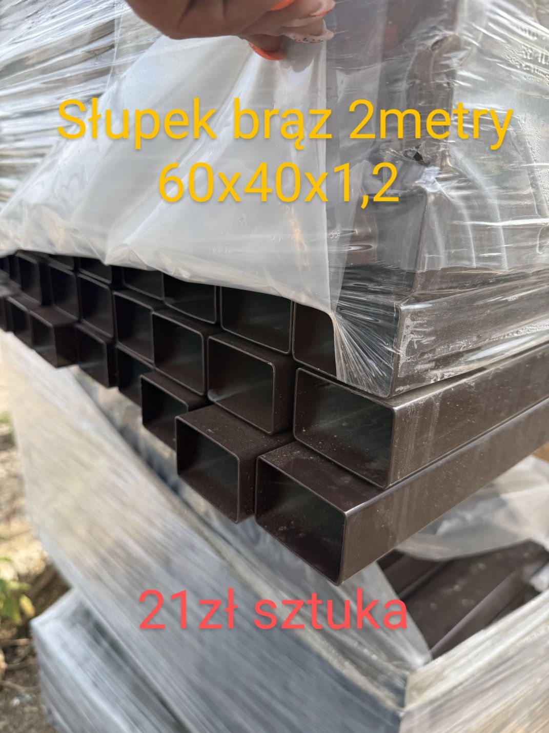 PROMOCJA!!! Słupki ogrodzeniowe 60x40 czarny, brązowy, ziolony