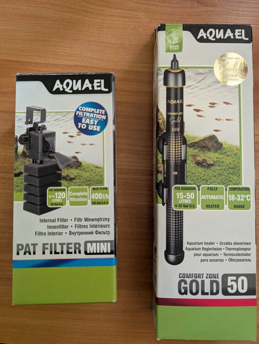 Zestaw do akwarium Aquael filtr + grzałka