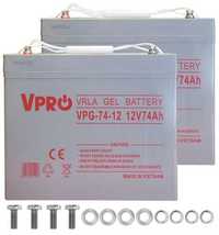 2x akumulator żelowy Volt GEL VPRO Premium 12V 74Ah