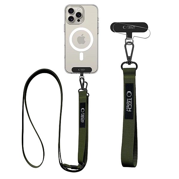 Smycz Tech-Protect C65 Rope Crossbody - oliwkowa