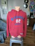 Russell Athletic bluza damska L czerwona z kapturem kangurka oversize