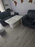 Zestaw wypoczynkowy sofa + fotel+ławkstół rozkładany