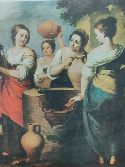 Moldura com cópia de pintura de Murillo.