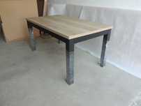 Stół LOFT industrialny 160-260x90 2x50Dostawki EGGER Halifax Naturalny