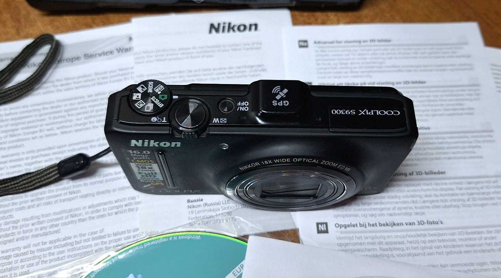 Nikon Coolpix S9300 Black 16 Мп / Зум: 18x(+4x) Матриця 1/2.3"