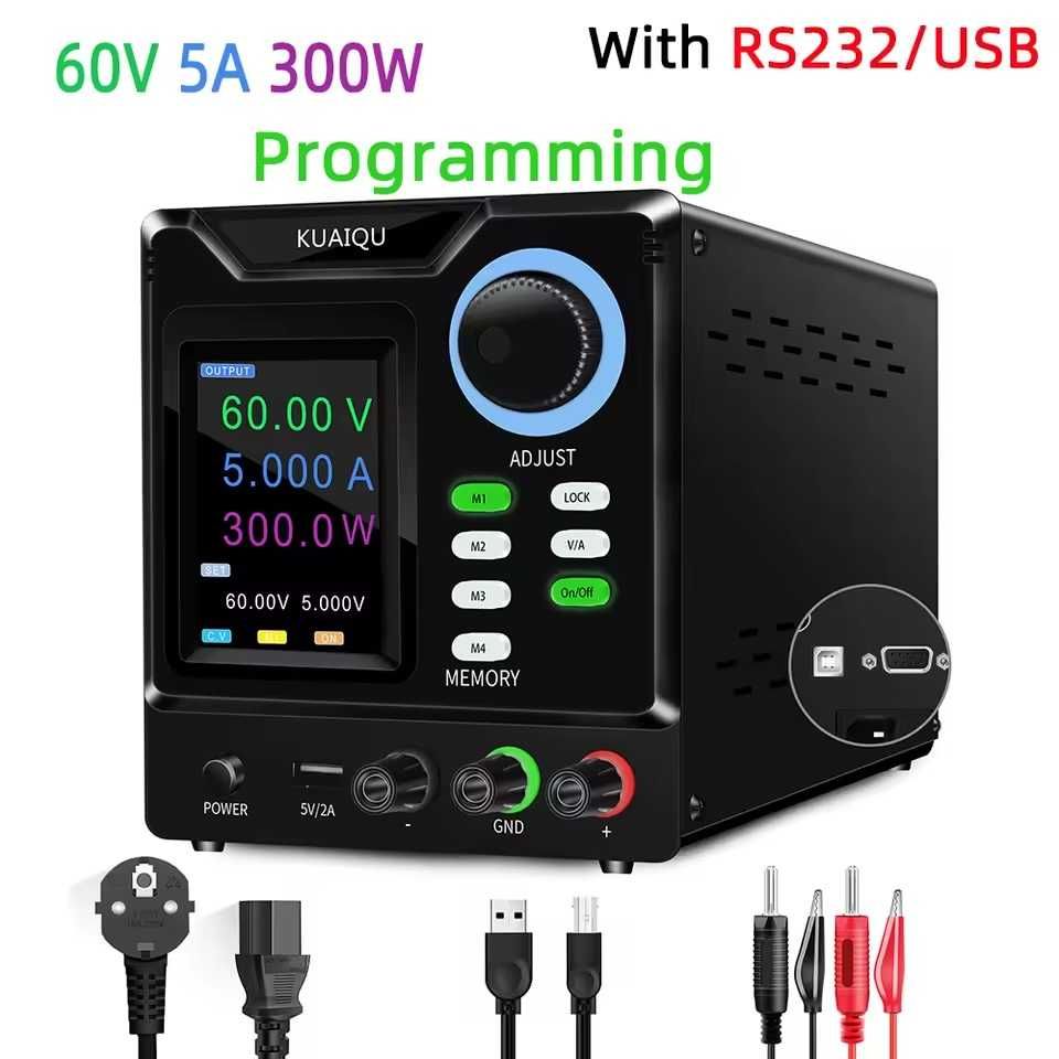 Імпульсний лабораторний блок живлення KUAIQU SPPS D605 60В 5A RS232