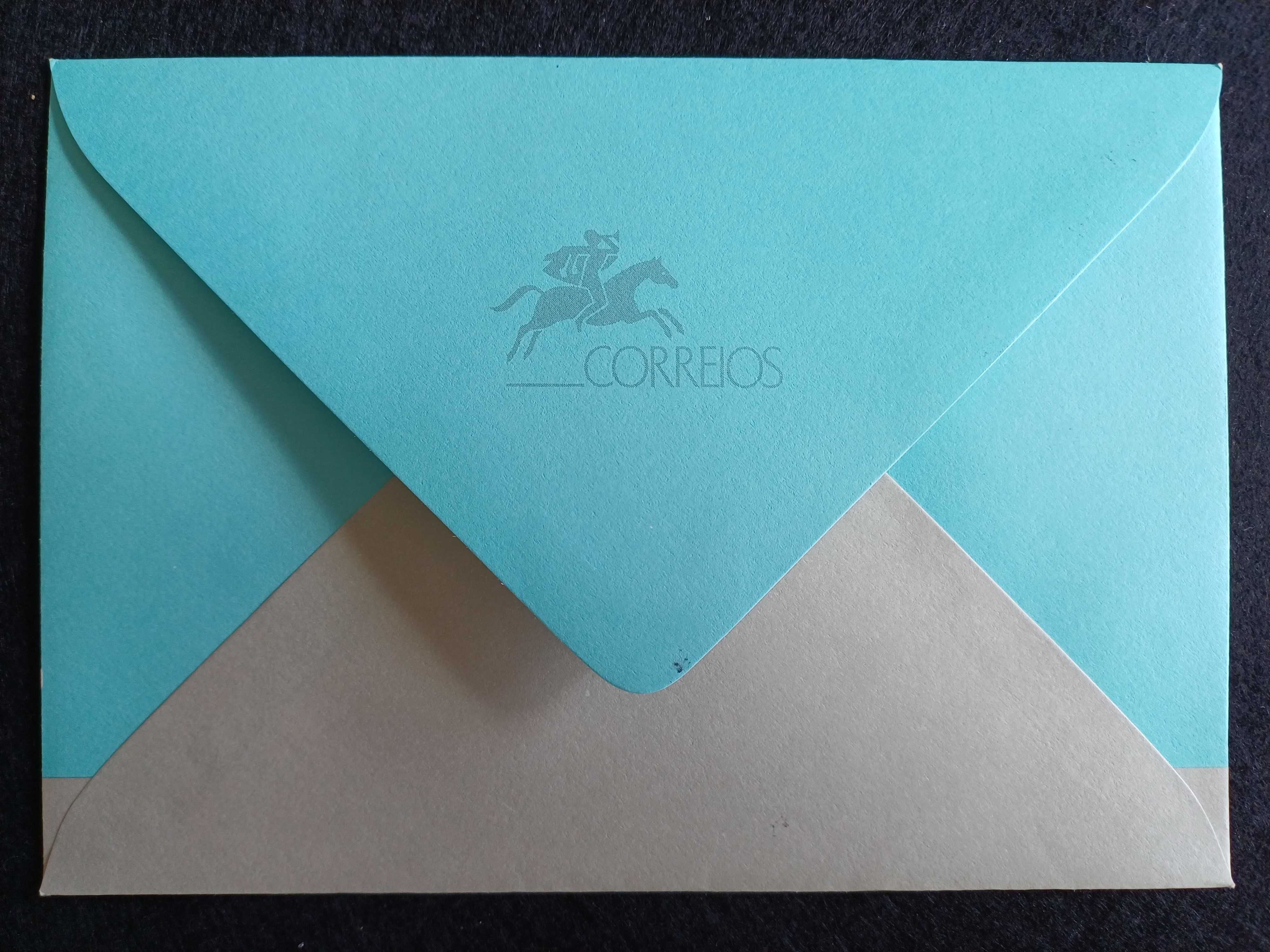 Envelope comemorativo Expo 92 com carimbo pavilhão Portugal + selo