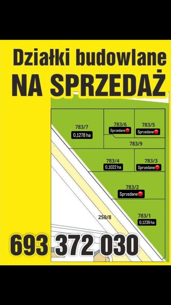 Działka budowlana w Kłecku (WZ) 783/1