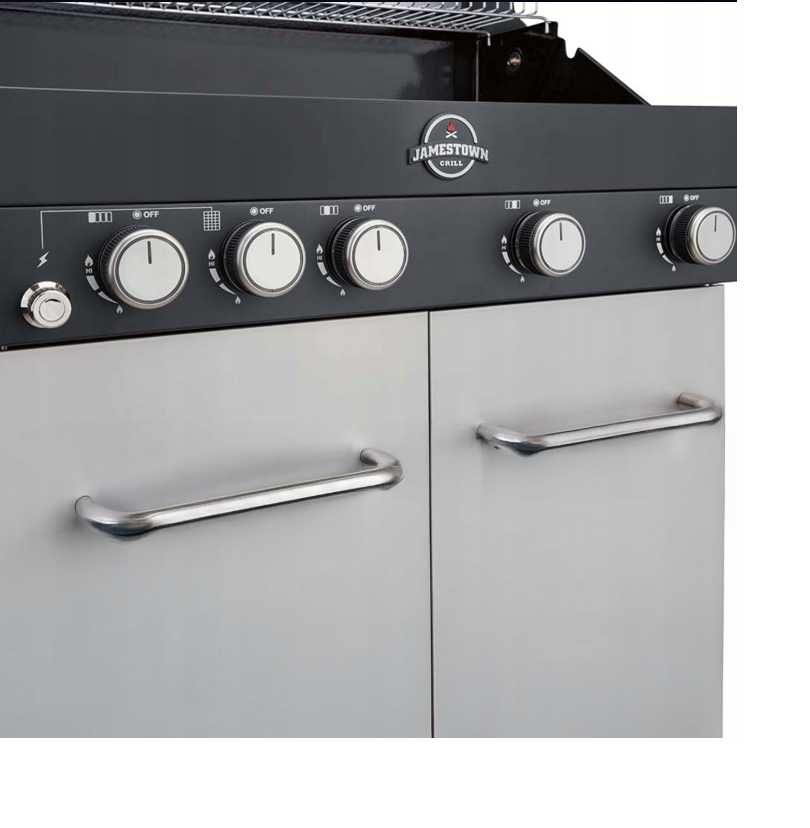 Grill gazowy Jamestown Maddox 4+1, 17,5 kW ruszt żeliwny