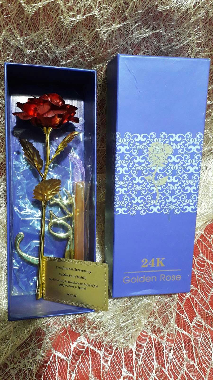 Подарок Роза 24 K Gold Rose Нова
