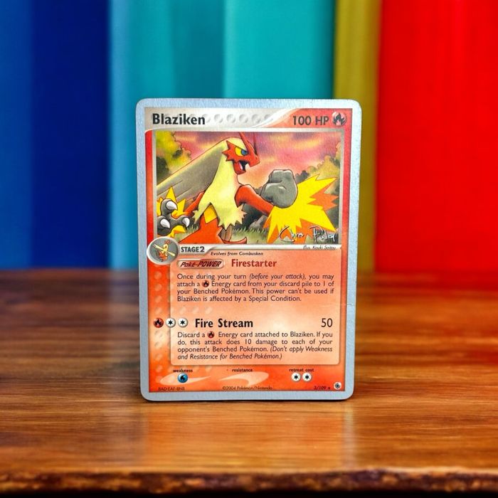 Pokémon TCG Dragon Majesty Blaziken Stamped