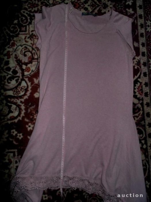 Оригінальна туніка-плаття,міді 44-46р, трикотаж,асиметрія,мереживо