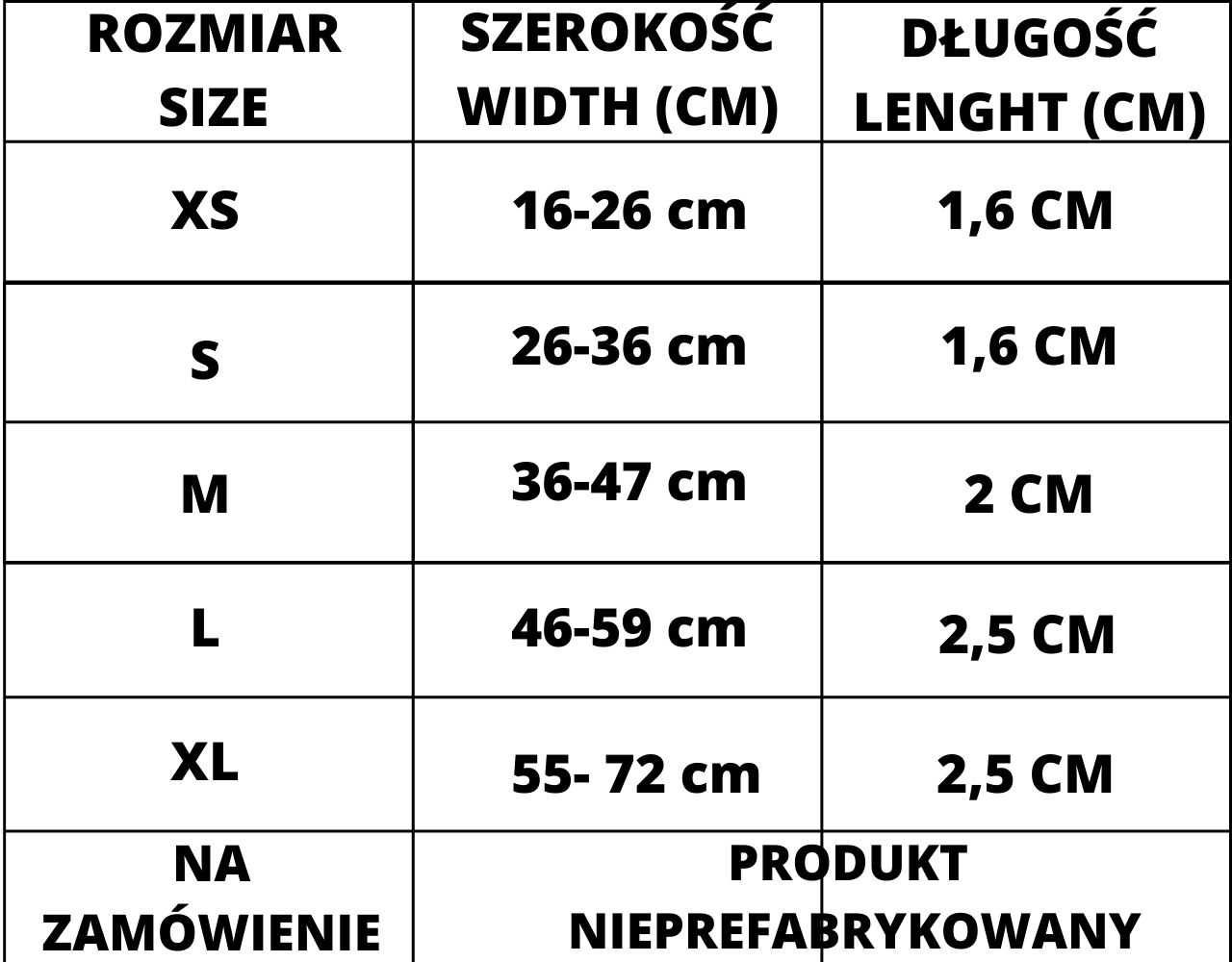 Obroża wodoodporna bezzapachowa hexa plastik biothane S 26-36CM 16mm