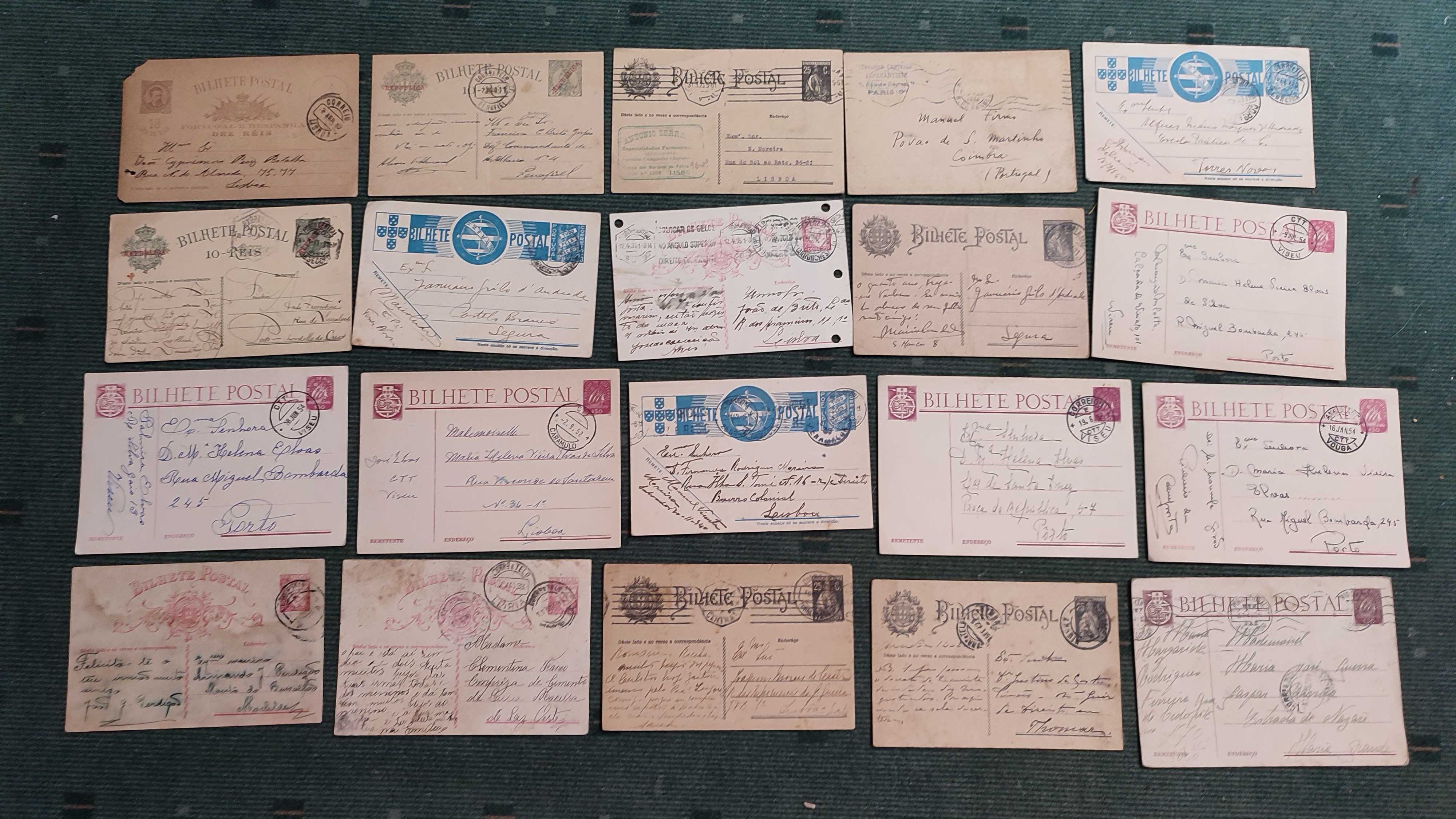Lote 92 Bilhetes Postais antigos