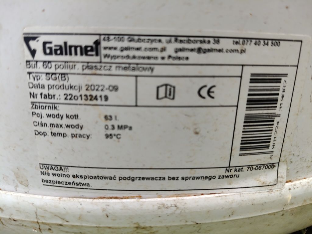 Sprzedam używany zbiornik buforowy 60 litrów