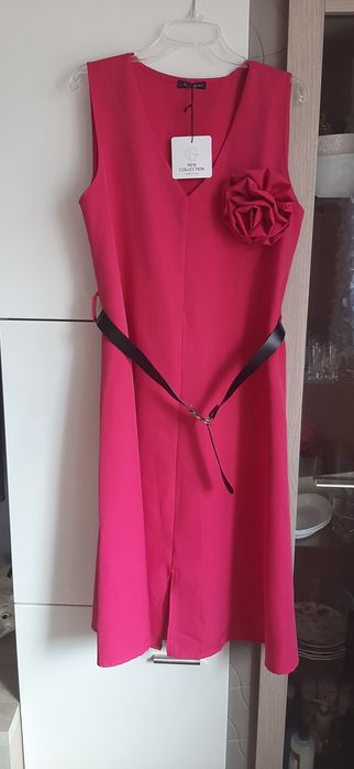 Śliczna sukienka fuksja do 104 biust nowa