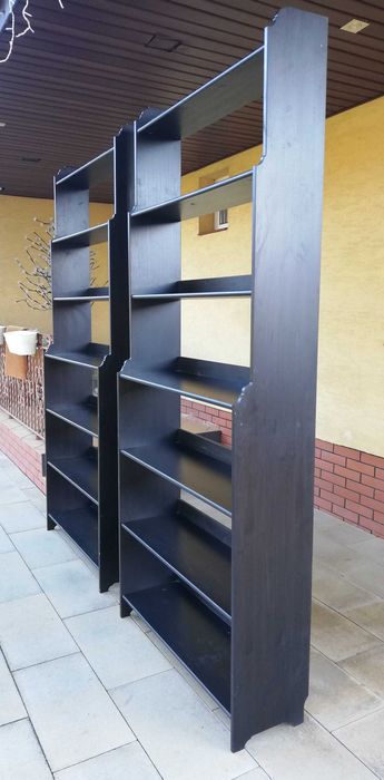Regał Ikea półki witryna drewniana biblioteczka kredens szafa leksvik
