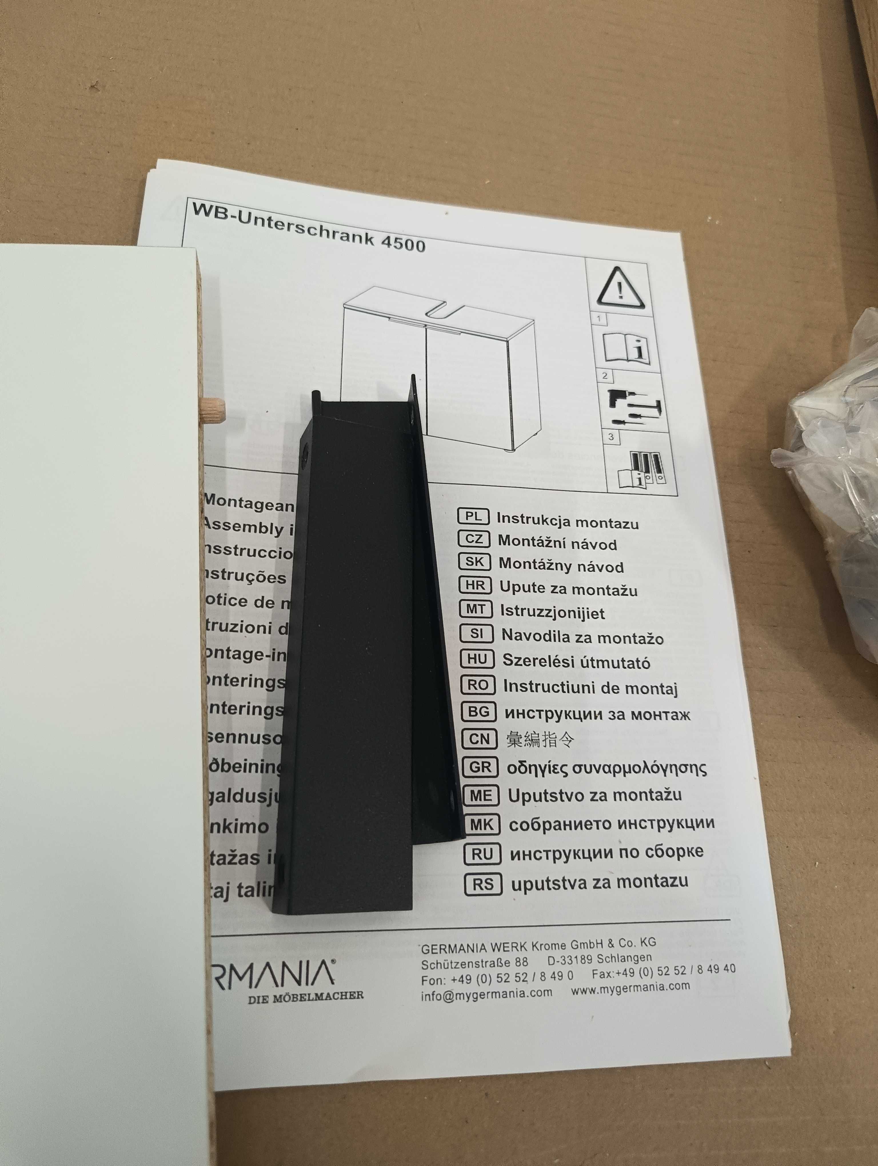 Germania szafka pod umywalkę pod zlew WB 70x58x34cm