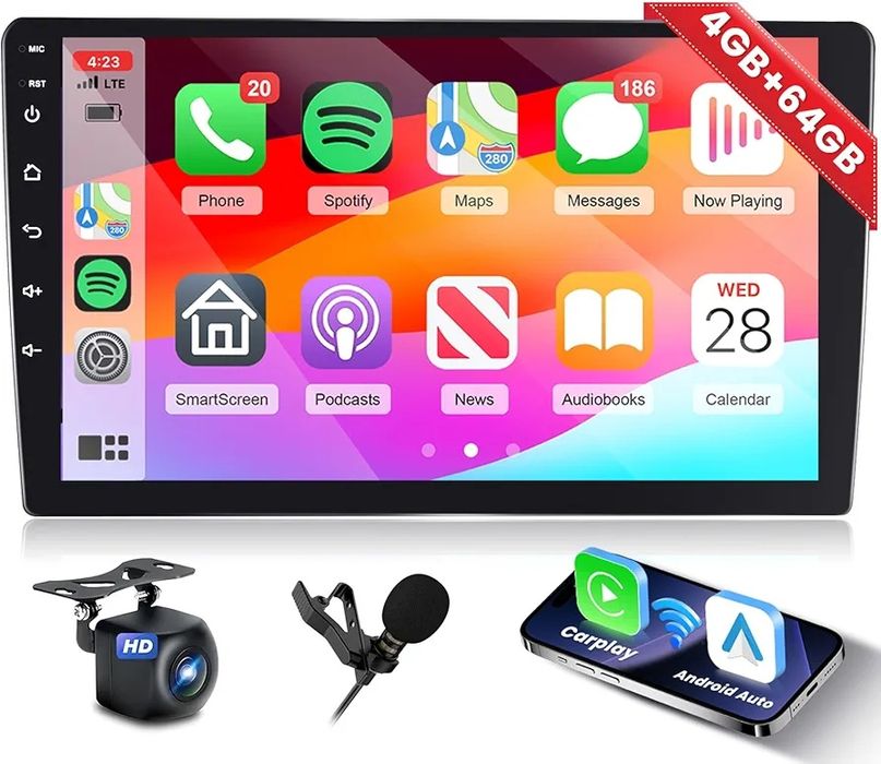 Fiat Doblo Android магнітола Fuluku 4+64GB 10" з комплектом CAN-блоку